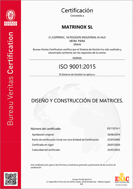 Certificado ISO 9001:2015